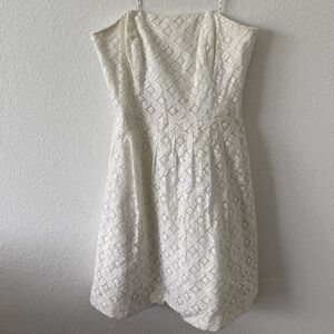 LILLY PULITZER CAITLIN WOMENS DRESS WHITE LACE STRAPLESS SIZE 12